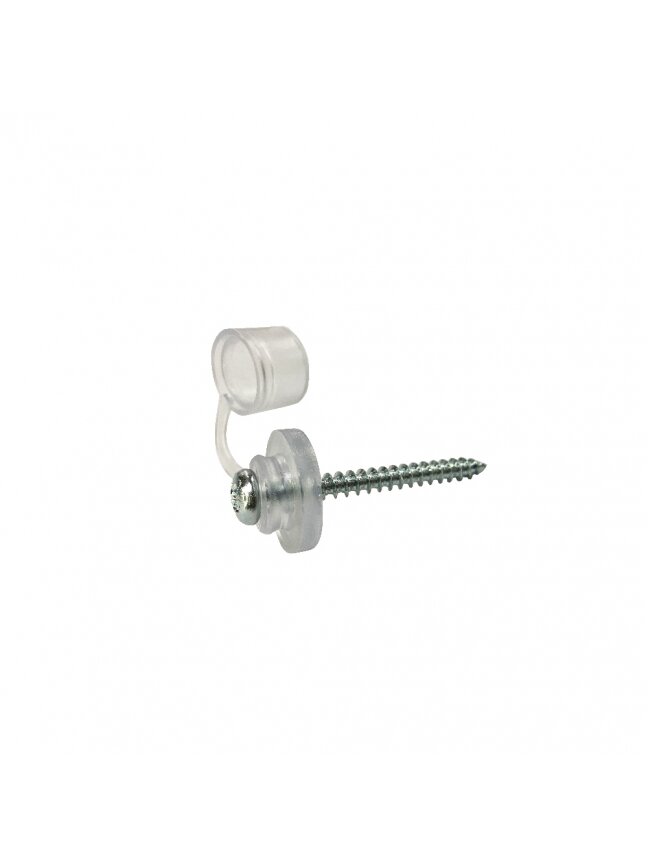 Tvirtinimo varžtai į medį, 4,5 x 45mm su sandarinamąja poveržle ir kepurėle, po 100 vnt Tvirtinimo varžtai į medį, 4,5 x 45mm su sandarinamąja poveržle ir kepurėle, po 100 vnt