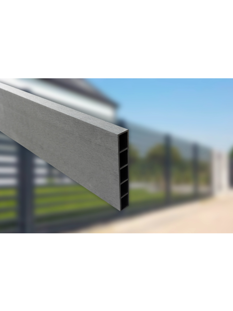 Tvoros pamatas tiesus lygus, WPC 2500x250x40 mm, pilkas 2