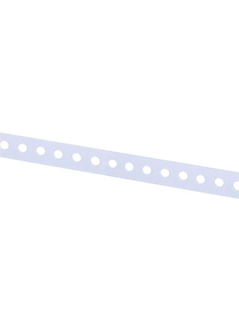 Tvirtinimo juosta, perforuota, 12 x 0.7 mm, 3 m, balta