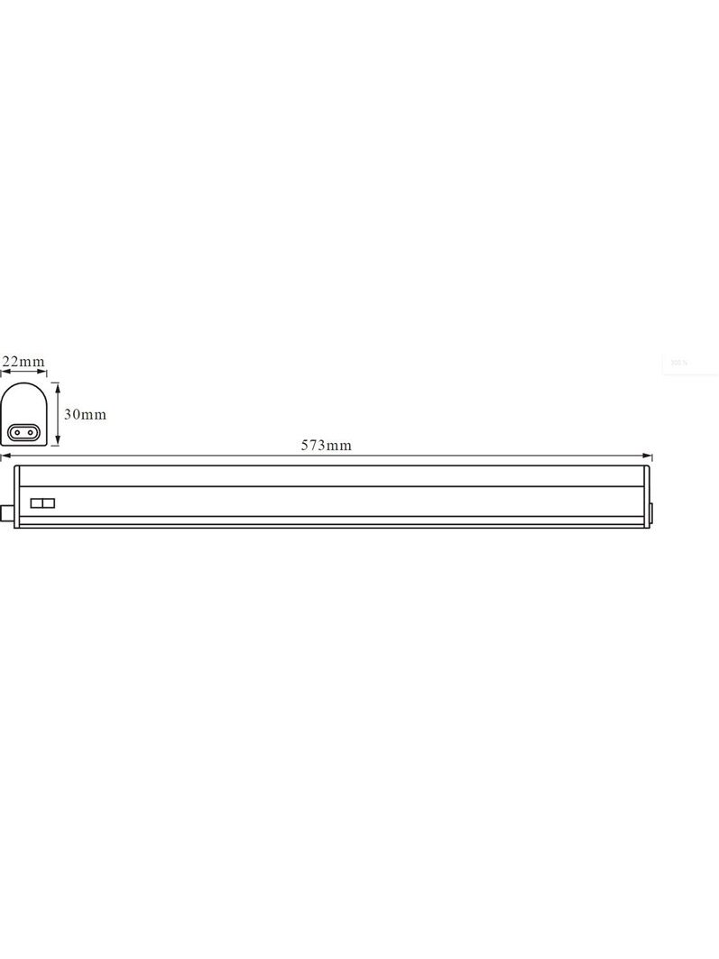 Tvirtinamasis šviestuvas BATTEN 8W/840 LED 0.6M+JUNG 1