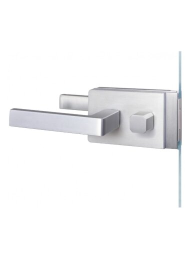Tylaus veikimo magnetinės spynos komplektas  stiklui VITRA MINIMAL su užsuka