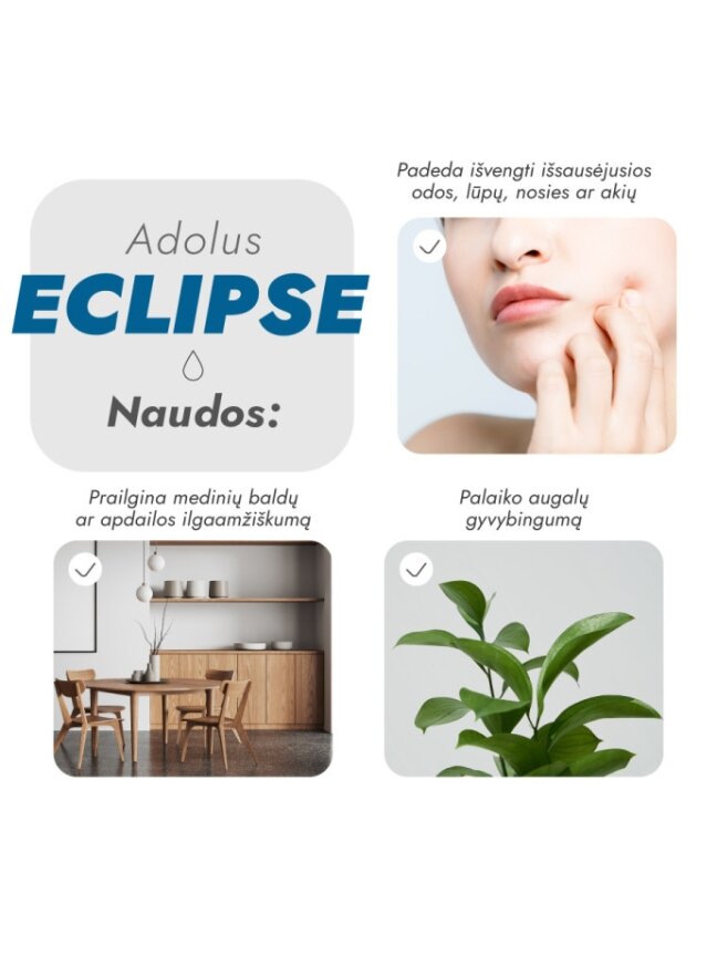 Ultragarsinis oro drėkintuvas Adolus ECLIPSE 3 Ultragarsinis oro drėkintuvas Adolus ECLIPSE 3