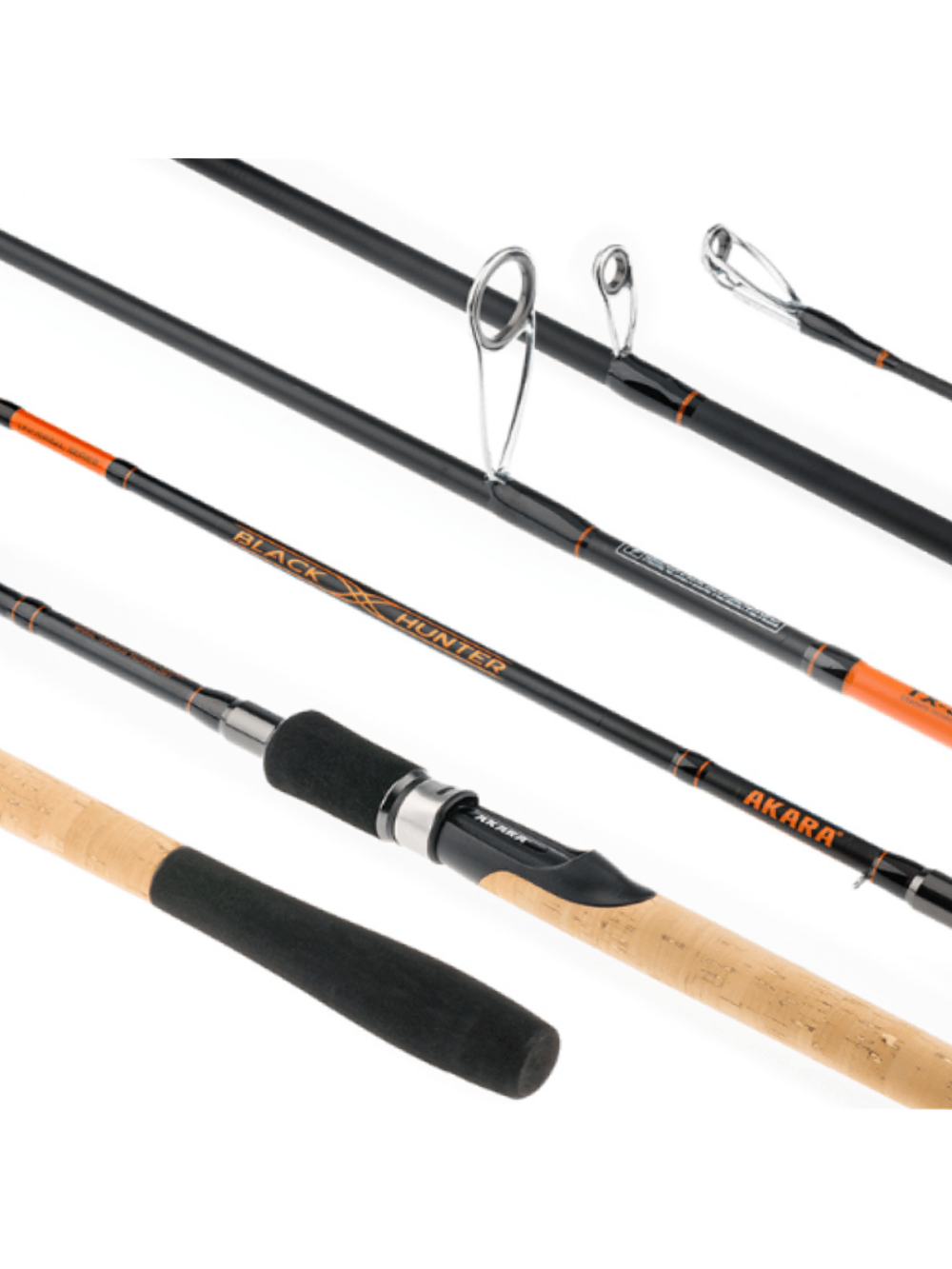 Universalus Spiningas AKARA Black Hunter 2-jų Dalių, Ilgis 2.48m, Testas 4-18 g Universalus Spiningas AKARA Black Hunter 2-jų Dalių, Ilgis 2.48m, Testas 4-18 g