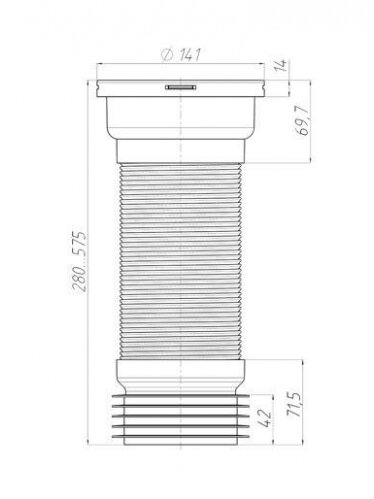 Unitazo mova Ani Plast K928, Ø 110/141 mm 1 Unitazo mova Ani Plast K928, Ø 110/141 mm 1