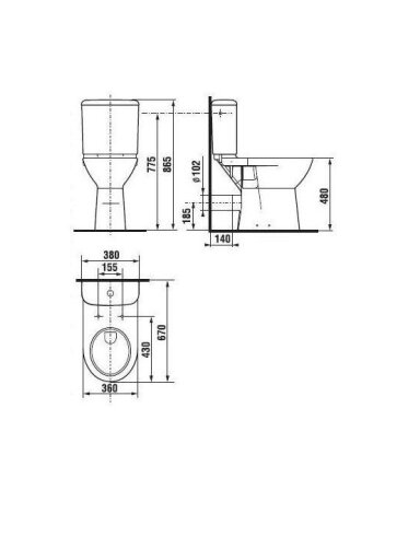 Unitazas JIKA DEEP H8236160000001, 360×670 mm