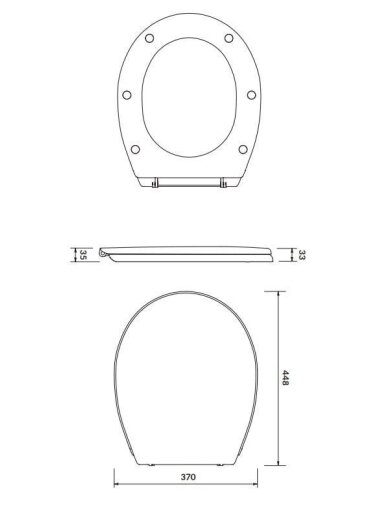 Unitazo dangtis Cersanit Koral S-10, 40 x 48 cm 2 Unitazo dangtis Cersanit Koral S-10, 40 x 48 cm 2