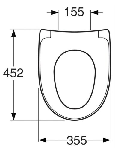 Unitazo dangtis Gustavsberg Nautic 9M26S101, 35,5 x 45,2 cm