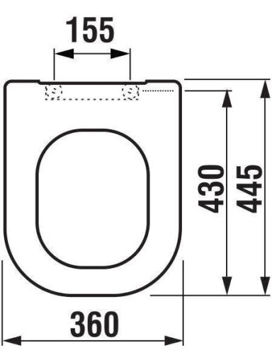 Unitazo dangtis Jika Deep 8936103000631, 36,5 x 44,5 cm