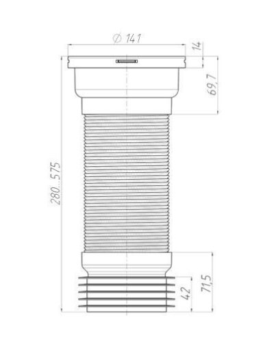 Unitazo mova Ani Plast K928, Ø 110/141 mm
