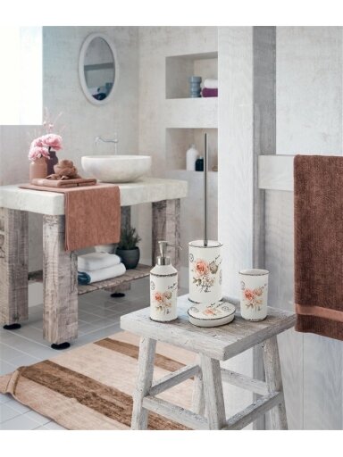Unitazo šepetys GEDY CLOTHILDE CI3302, baltas su dekoru