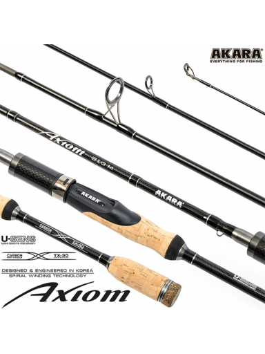 Universalus Spiningas AKARA Axiom TX-30 2-jų dalių, Ilgis 2,100m, Testas 6-28g