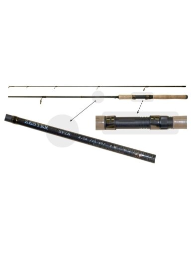 Universalus Spiningas AKARA Zester IM-7, 2-dalių, Ilgis 2.1m, Testas 15-40g.