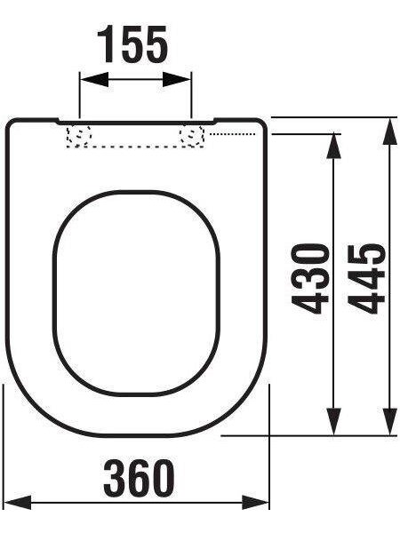 Unitazo dangtis Jika 893611, 36 x 44,5 cm 1 Unitazo dangtis Jika 893611, 36 x 44,5 cm 1