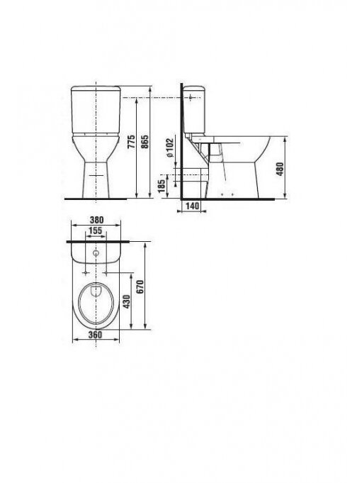 Unitazas JIKA DEEP H8236160000001, 360×670 mm 1