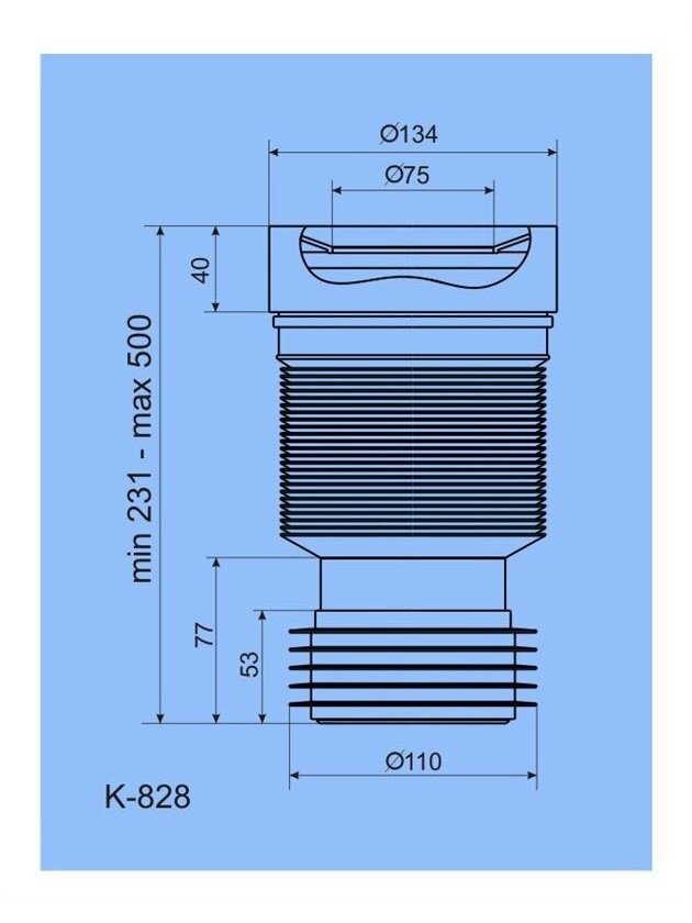 Unitazo mova Ani Plast K828, Ø 110/134 mm 1