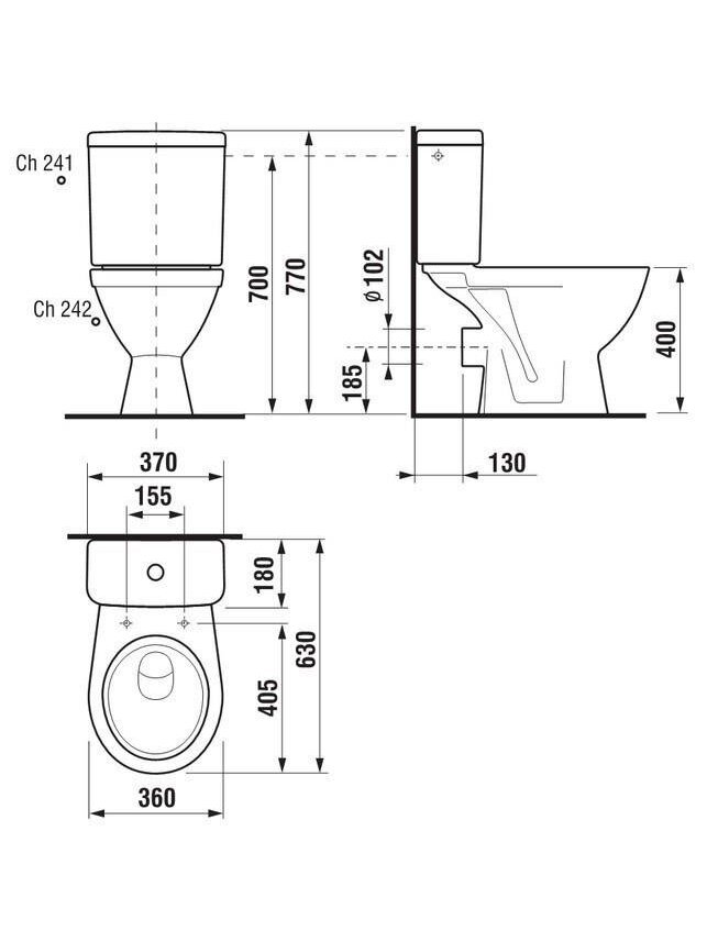 Unitazas JIKA LYRA PLUS H8263860002421, 360×630 mm 2 Unitazas JIKA LYRA PLUS H8263860002421, 360×630 mm 2