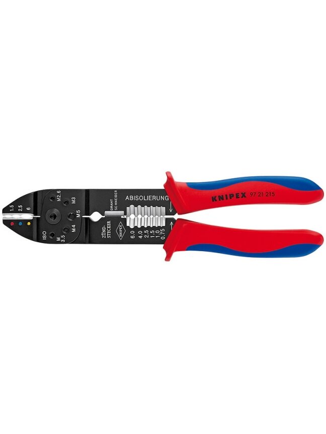 Universalios laidų antgalių užspaudimo replės 0,75 - 6,0mm2, Knipex 1 Universalios laidų antgalių užspaudimo replės 0,75 - 6,0mm2, Knipex 1