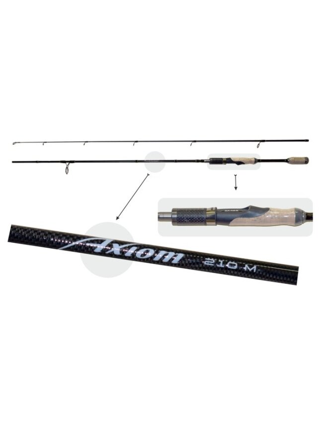 Universalus Spiningas AKARA Axiom TX-30 2-jų dalių, Ilgis 2,25m, Testas 6-28g