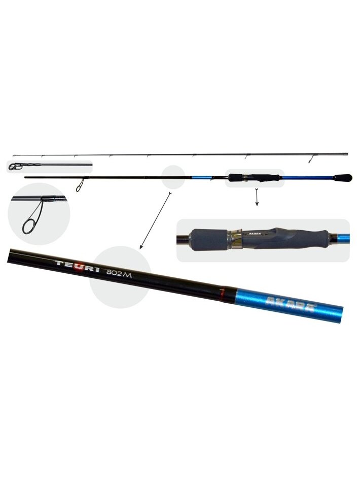 Universalus Spiningas AKARA Teuri MS TX-30 2-ų dalių, Ilgis 2.3m, Testas 8-24,5 g