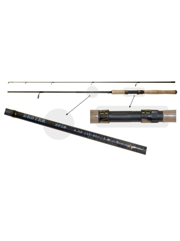 Universalus Spiningas AKARA Zester IM-7, 2-dalių, Ilgis 2.4m, Testas 5-25g.
