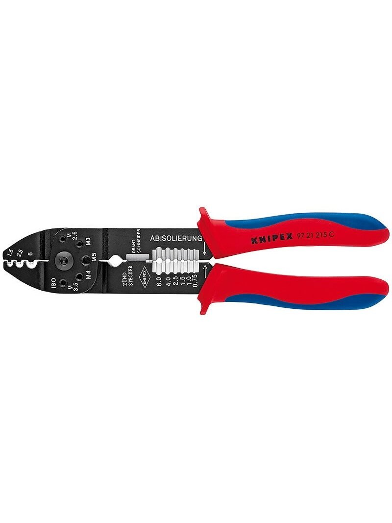 Universalios laido antgalių užspaudimo replės 0,5 - 6,0mm2, Knipex