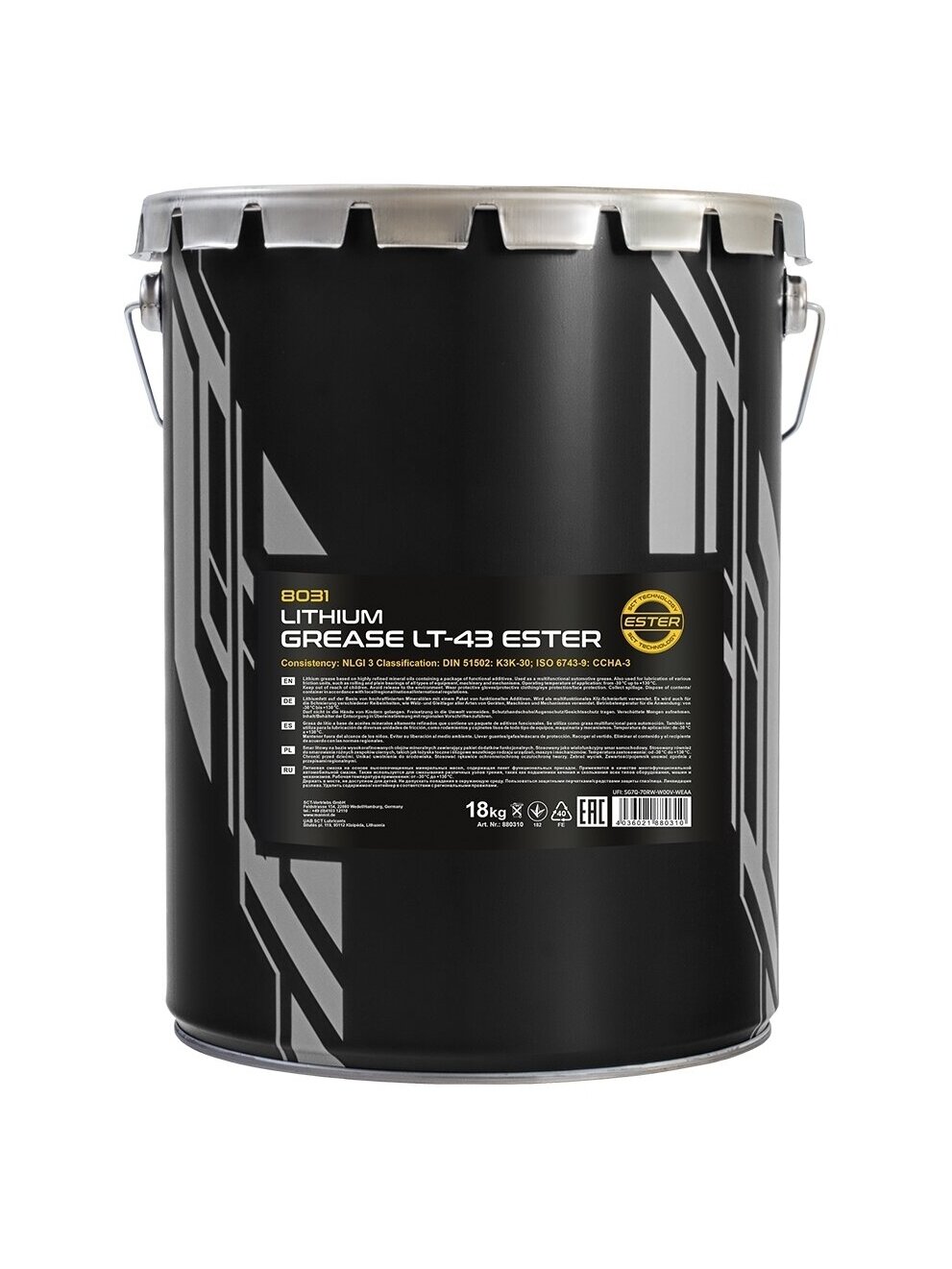 ⬡ Universalus ličio tepalas su esteriu 18 kg MANNOL LT-43 (803118, MANNOL)