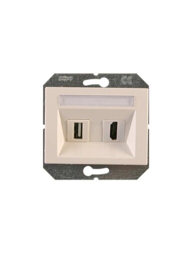 USB ir HDMI lizdas Vilma XP500, baltos spalvos