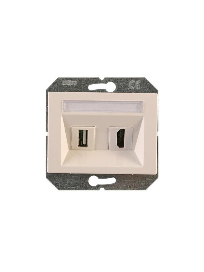USB ir HDMI lizdas Vilma XP500, baltos spalvos