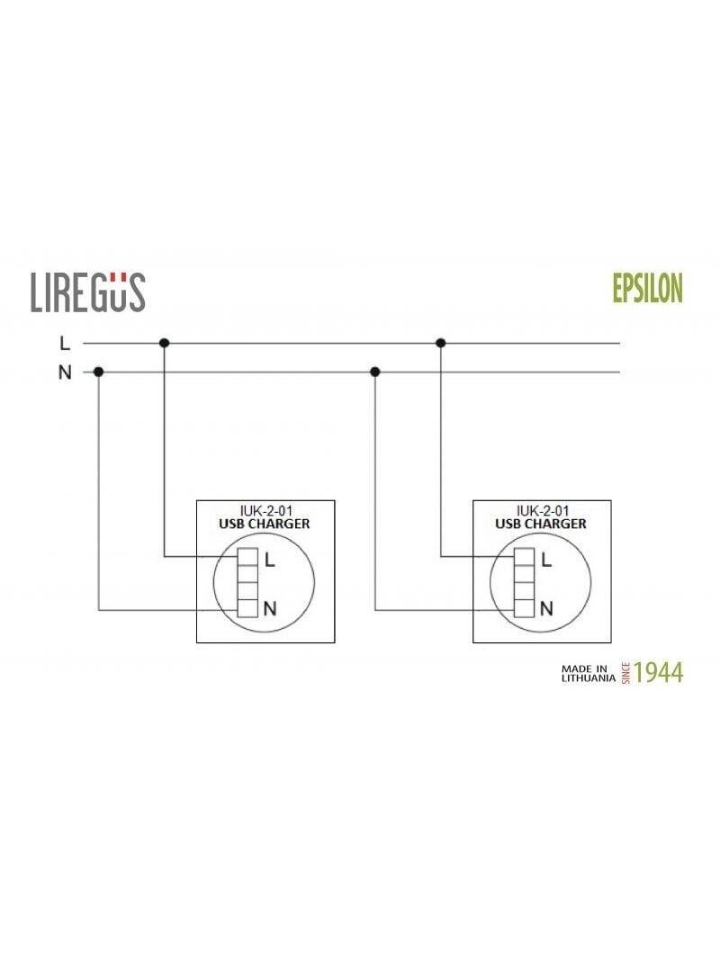 USB kroviklis LIREGUS EPSILON, juodos spalvos 2 USB kroviklis LIREGUS EPSILON, juodos spalvos 2