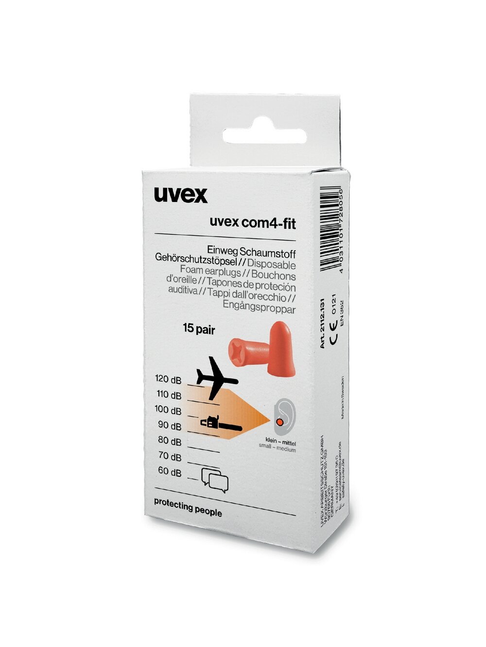 Uvex Ausų kamštukai UVEX Com4-fit SNR, 33dB, 15 porų