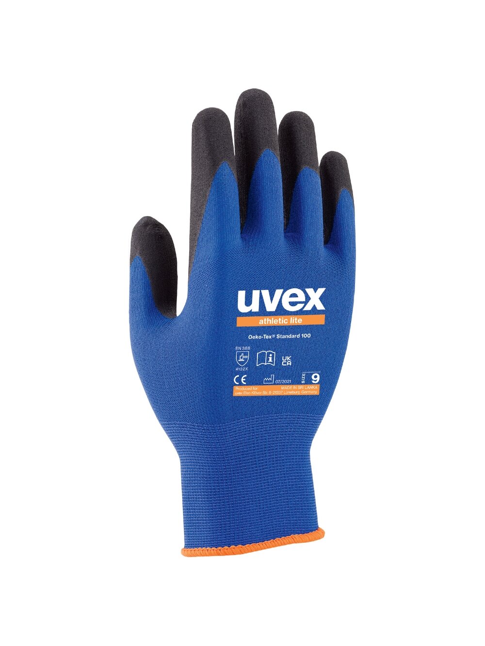 Uvex Pirštinės aplietos PU UVEX Athletic lite, 10 dyd. 2 Uvex Pirštinės aplietos PU UVEX Athletic lite, 10 dyd. 2