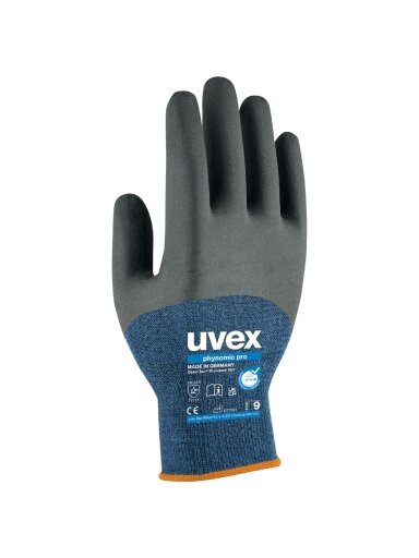 Uvex Pirštinės aplietos PU UVEX Phynomic PRO, 9 dyd.