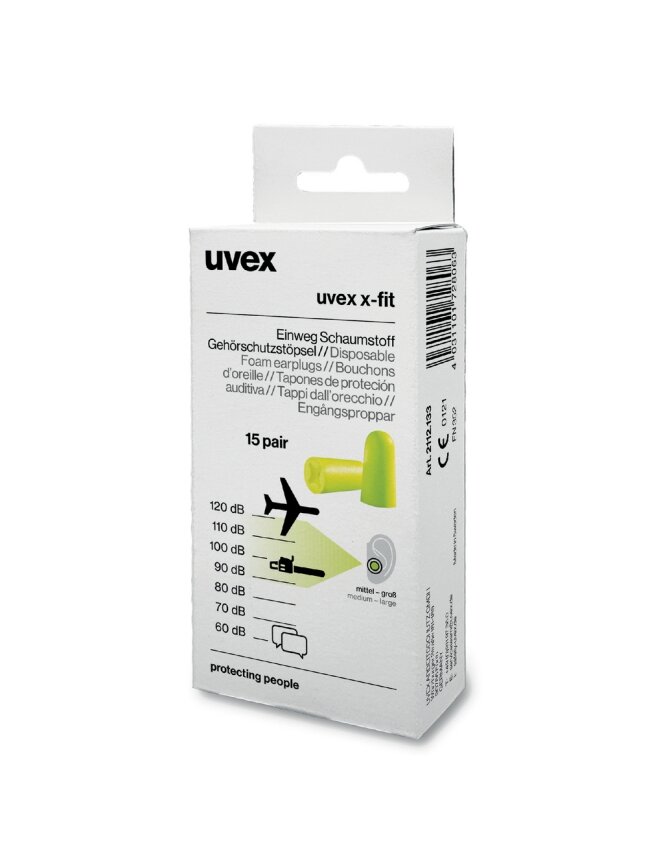 Uvex Ausų kamštukai UVEX X-fit, 37dB, 15 porų Uvex Ausų kamštukai UVEX X-fit, 37dB, 15 porų