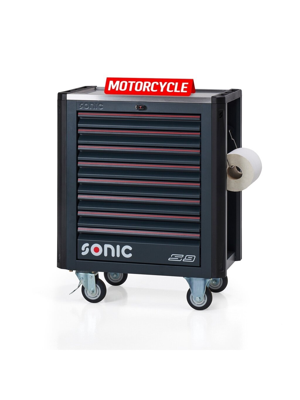 Užpildytas įrankių vežimėlis Sonic NEXT S9 su 325 vnt rinkiniu (734977, SONIC)