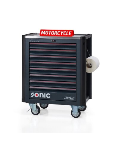 Užpildytas įrankių vežimėlis Sonic NEXT S9 su 325 vnt rinkiniu (734977, SONIC)