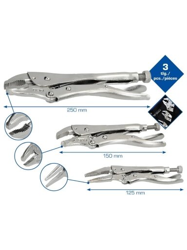 Užspaudėjų rinkinys. 3 vnt., Brilliant Tools