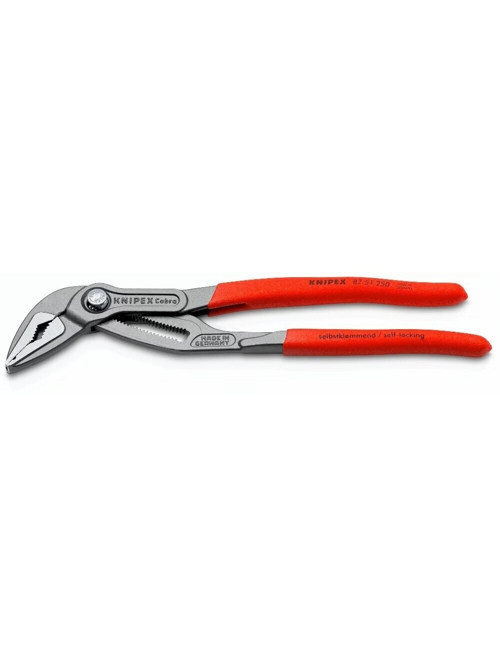 ⬡ Vandens siurblio replės ilgais nasrais KNIPEX SLIM Cobra su fiksavimu 250 mm (8751250, KNIPEX) ⬡ Vandens siurblio replės ilgais nasrais KNIPEX SLIM Cobra su fiksavimu 250 mm (8751250, KNIPEX)