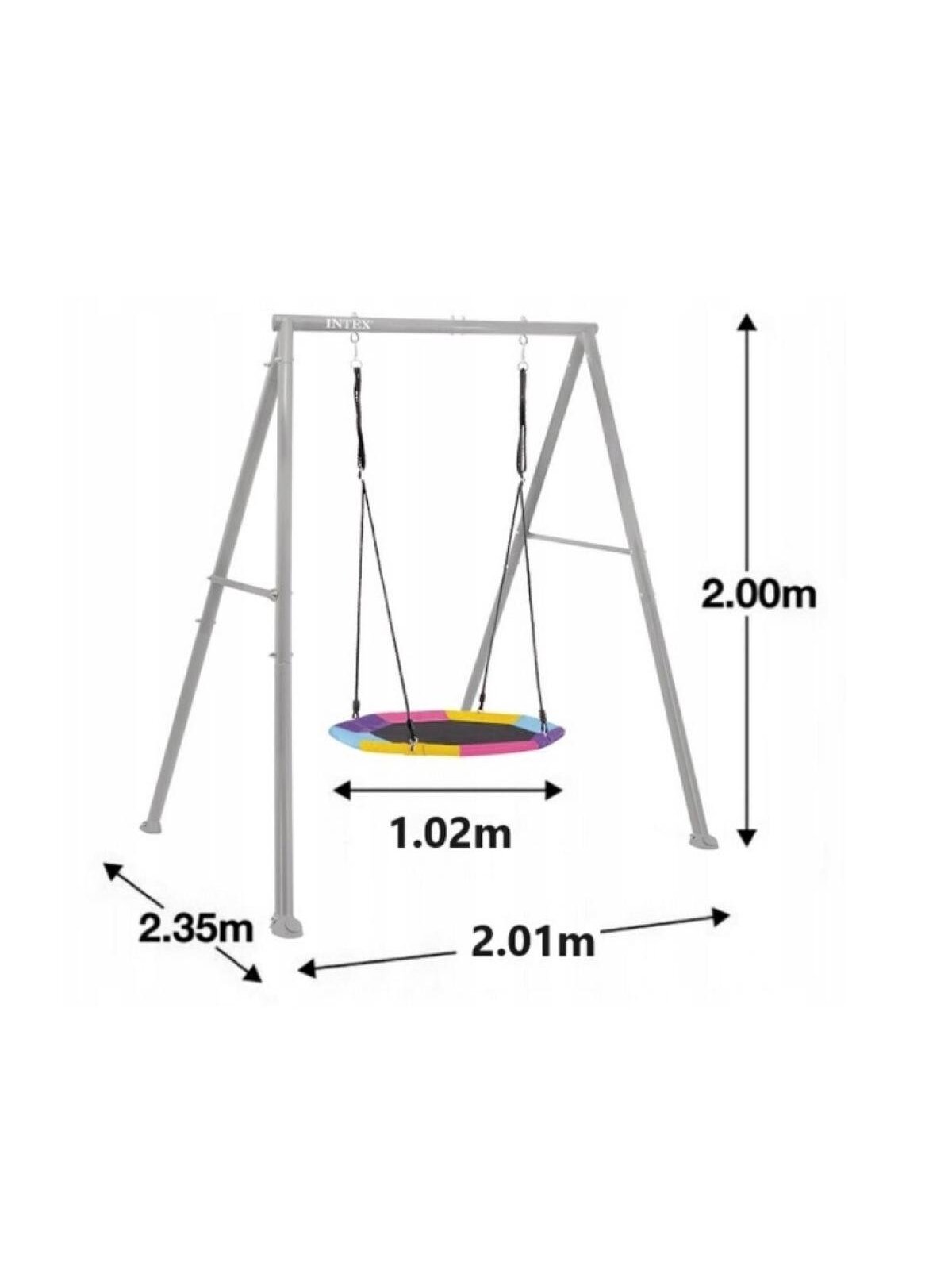 Vaikų žaidimų aikštelė su sūpynėmis gandro lizdas Ø 102 cm, Intex 44112
