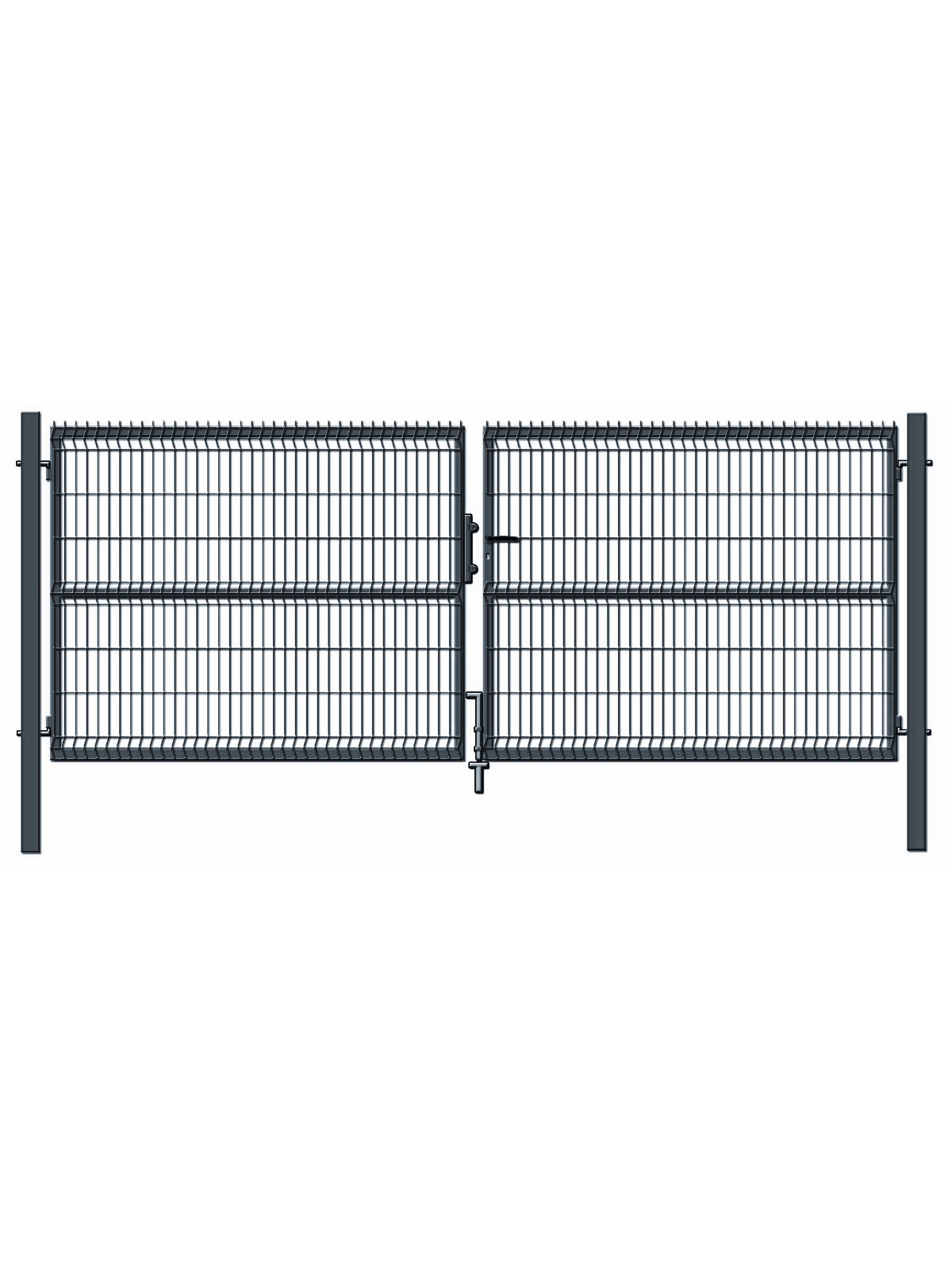 Vartai segmentiniu užpildu, 400 cm x 153 cm, pilka Vartai segmentiniu užpildu, 400 cm x 153 cm, pilka