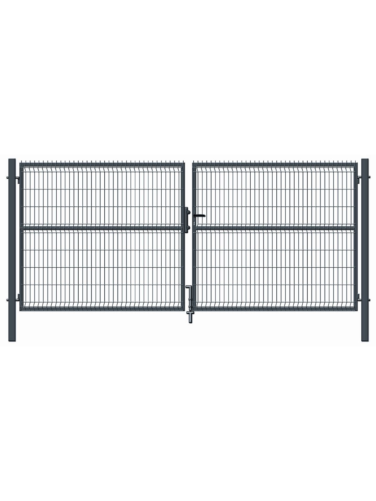 Vartai segmentiniu užpildu, 400 cm x 173 cm, pilka Vartai segmentiniu užpildu, 400 cm x 173 cm, pilka