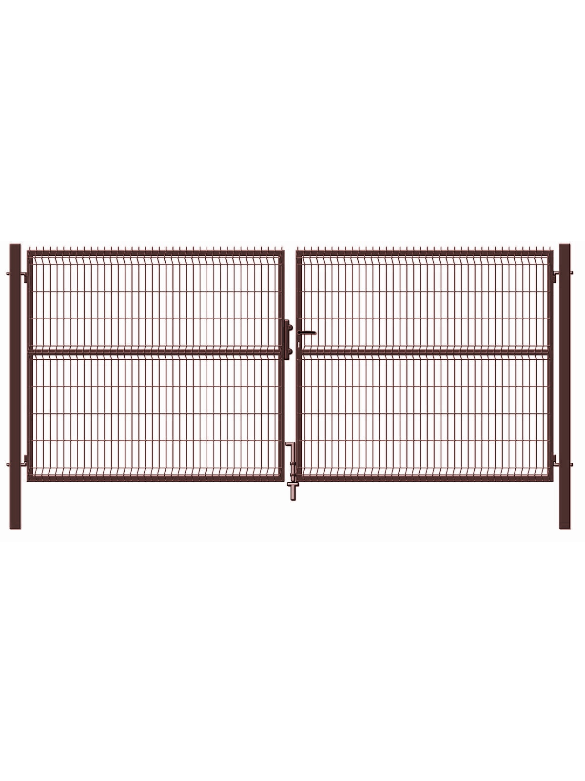 Vartai segmentiniu užpildu, 400 cm x 173 cm, ruda Vartai segmentiniu užpildu, 400 cm x 173 cm, ruda