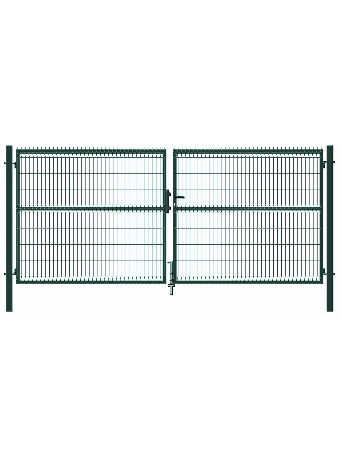 Vartai segmentiniu užpildu, 400 cm x 173 cm, žalia Vartai segmentiniu užpildu, 400 cm x 173 cm, žalia