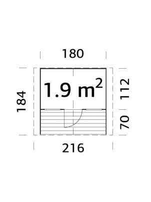 Vaikų žaidimų namelis Felix 1.9 m2 1 Vaikų žaidimų namelis Felix 1.9 m2 1