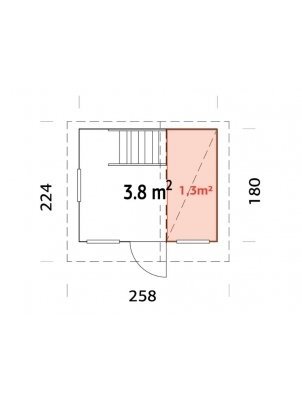 Vaikų žaidimų namelis Tom 3.8 m2 2