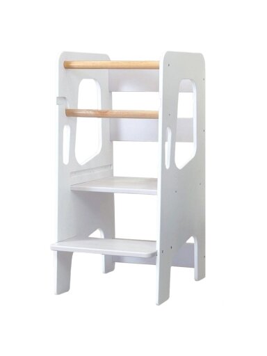 Vaikiška Kėdutė Ingvart Step, 85x38x45cm Balta/Natūrali Spalva Vaikiška Kėdutė Ingvart Step, 85x38x45cm Balta/Natūrali Spalva