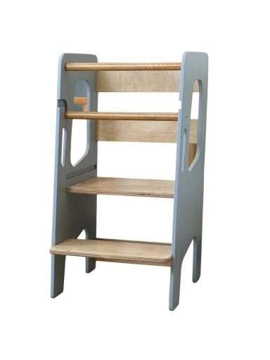 Vaikiška Kėdutė Ingvart Step, 85x38x45cm Pilka/Natūrali Spalva Vaikiška Kėdutė Ingvart Step, 85x38x45cm Pilka/Natūrali Spalva