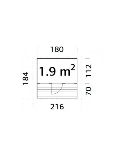 Vaikų žaidimų namelis Felix 1.9 m2