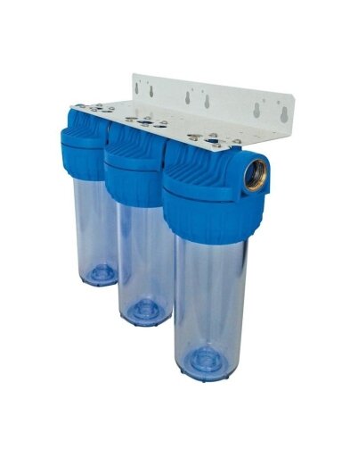 Vandens filtro korpusas trigubas AMG SRL 3/4"; 9 3/4"