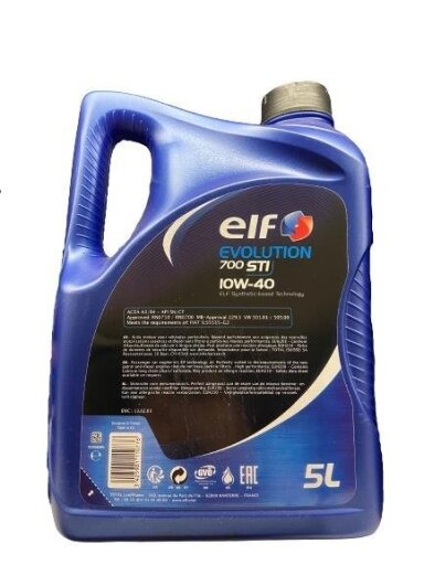 VARIKLIŲ TEPALAS „ELF EVOLUTION 700 STI“ (10W-40; 5 l)