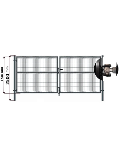Vartai 400 x 173 cm, PILKI Vartai 400 x 173 cm, PILKI